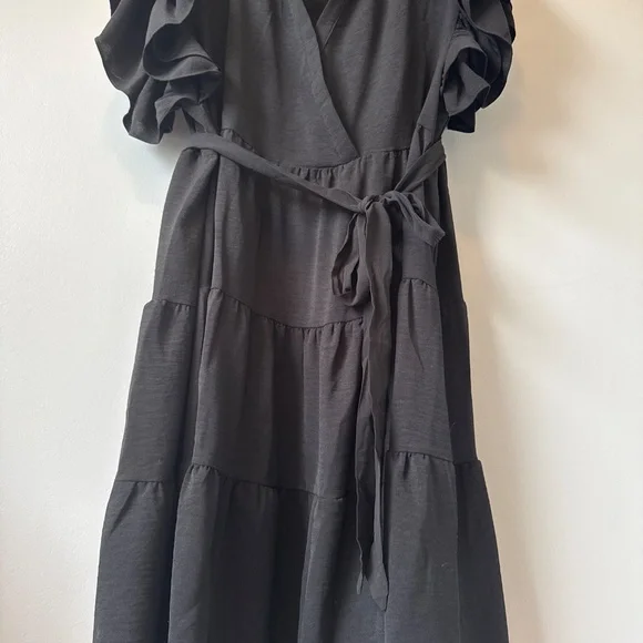 SHE+SKY Black ruffle dress - Picture 5 of 8